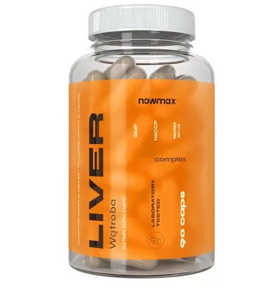 Produktbild von nowmax® Liver Complex 90 Kapseln – Cholin, Inositol, Mariendistel & Spirulina