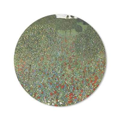 Produktbild von MuchoWow® Mauspad Mousepad Mohnfeld - Gustav Klimt 50x50 cm - Mousepads - Maus Mat - Pad - Mausunterlage - Vinyl