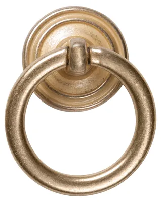 Productafbeelding van Gouden ringgreep voor meubels, gemaakt van zamac, diameter 32 mm, set van 36 stuks