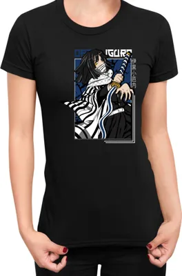 Produktbild von Damen T-Shirt Demon Anime Slayer Kimetsu No Yaiba Tomioka Giyuu 001, Lady M / Schwarz