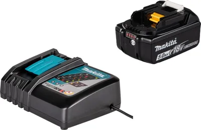 Produktbild von Makita DC 18 RC Akku Schnell-Ladegerät + Makita BL 1850 B - 18 V  5,0 Ah Li-Ion Akku