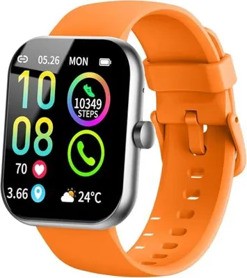 Produktbild von Jugeman Smartwatch Herren Damen, 1,96" HD Touch Fitnessuhr Damen mit Telefonfunktion, Smart Watch Fitness Tracker mit Pulsmesser Schlafmonitor Schrittzähler, 113+ Sportmodi IP68 Wasserdicht Sport Uhr