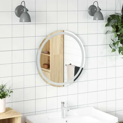 Produktbild von LED-Badezimmerspiegel Transparent Ø 60 cm Gehärtetes Glas
