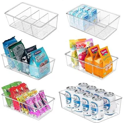 Obrázok produktu pre Sada organizérov do chladničky, 6-dielna, stohovateľná, na čaj, bylinky, občerstvenie