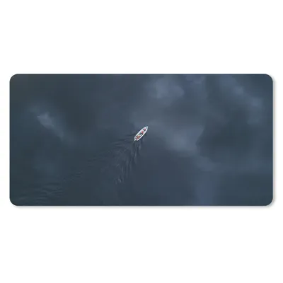 Produktbild von MuchoWow® Schreibtischunterlage Boot - Meer - Wasser 80x40 cm - XXL Mauspad - Gaming Mauspad