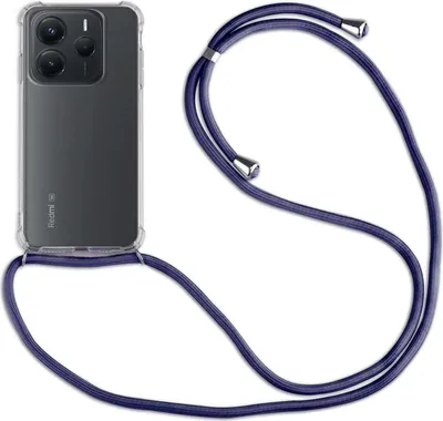Produktbild von Handykett für Xiaomi Redmi Note 14 4G Hülle mit Kordel Handyhülle mit Band in Blau