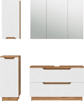 Image de Meubles bain Vicco Lotta Blanc 4 pièces, Model 59397