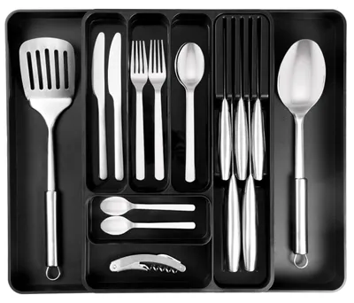 Image de Solidchoice - Organisateur à tiroirs pour couverts, de qualité supérieure