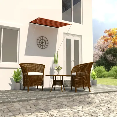 Obrázok produktu pre Maison Exclusive - Zatiahnuteľná markíza 200×150 cm oranžová a hnedá