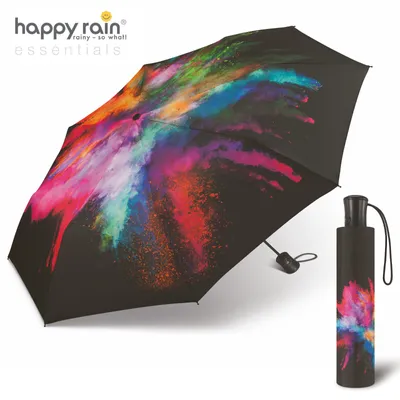 Produktbild von happy rain Regenschirm Taschenschirm Schirm mit Automatik Holy Explosion