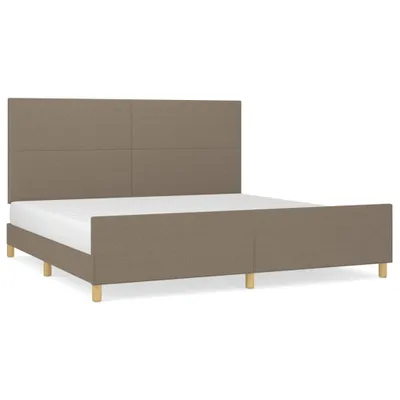 Zdjęcie produktu dla vidaXL Rama łóżka bez materaca Taupe 200x200 cm tkanina