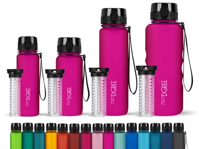 Produktbild von Trinkflasche Wasserflasche Fruchteinsatz 1,5L - BPA Frei “uberBottle“ 720 DGREE
