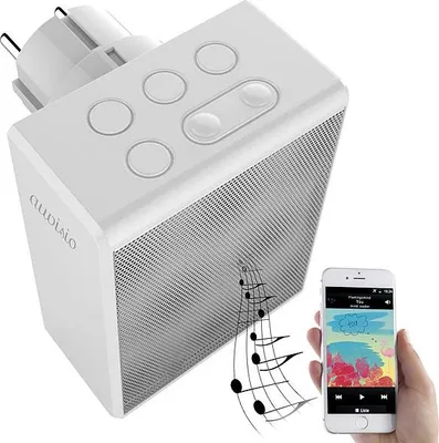 Image de Radio secteur FM avec fonctions bluetooth et mains libres, blanc