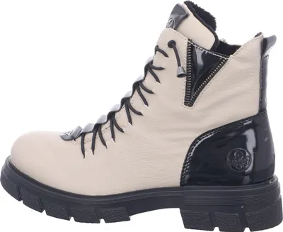 Produktbild von Rieker Damen Stiefelette Beige Schwarz  – Bequem & Rutschfest Z9152, Größe:41 EU, Farbe:Beige