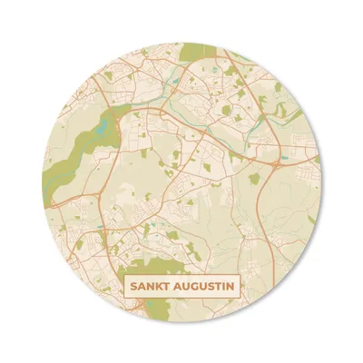 Produktbild von MuchoWow® Mauspad Mousepad Sankt Augustin - Jahrgang - Karte - Stadtplan 20x20 cm - Mousepads - Maus Mat - Pad - Mausunterlage - Schreibtischmatte