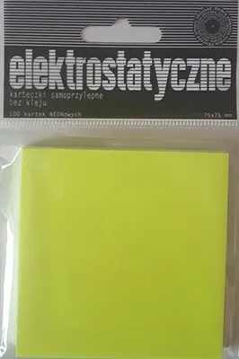 Produktbild von Karteczki elektrostatyczne 75x75mm 100K żółte