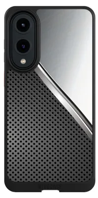 Produktbild von NIVOCASE Hülle für Samsung Galaxy S25 Edge  Handyhülle NIVOcore Case Schwarz Carbon Metall Stahl