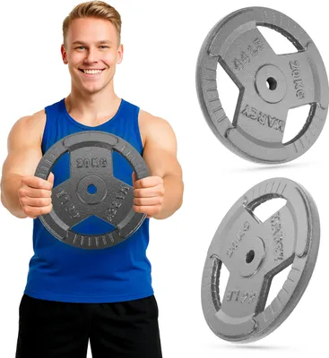 Image de Gymtek® disque d'haltères - poids 20 kg, ?30 mm - disque de poids, poids d'haltères, disque de fitness - musculation, home gym, fitness