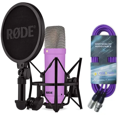 Productafbeelding van Rode NT1 Signature Purple studio-microfoon, paars, met XLR-kabel, paars