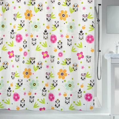 Produktbild von Spirella Duschvorhang Textil Tiere, vers. Designs Farbe: Panda Life multicolor