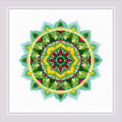 Produktbild von Riolis Kreuzstich Set "Selbsterkenntnis-Mandala ", Zählmuster, 20x20cm