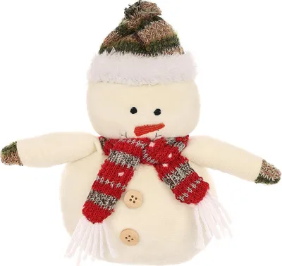 Obrázek produktu pro Dekorativní sněhulák 23 cm s čepicí a šálou