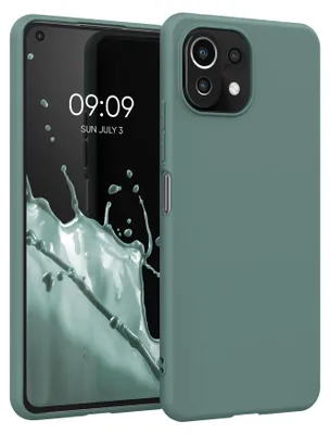 Produktbild von kwmobile Handyhülle für Xiaomi 11 Lite (5G) NE / Mi 11 Lite (5G) Hülle - TPU Case - Kabelloses Laden - Schutzhülle Cover in Blaugrün