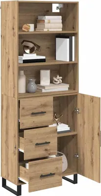 Obrázok produktu pre vidaXL Vysoká doska so zásuvkami 2 ks Artisan dub materiál na báze dreva
