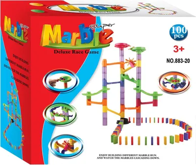 Produktbild von Knikkerbaan dominoset Spielzeug 100-teilig bunt Kunststoff