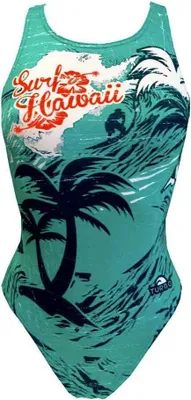 Image de Turbo Surfer Hawaii Vintage Maillot de bain vert M Femme Vert M