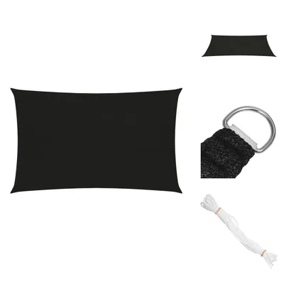 Zdjęcie produktu dla vidaXL Markiza 160 g/m² Czarna 4x6 m HDPE - Parasole i osłony przeciwsłoneczne