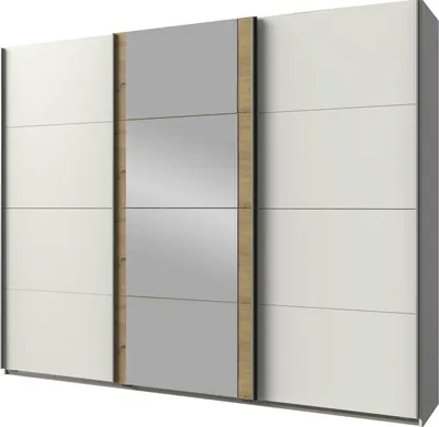 Produktbild von Schwebetürenschrank Bern Kleiderschrank Ausführung wählbar,Weiß / Artisan Eiche,225x64x210cm