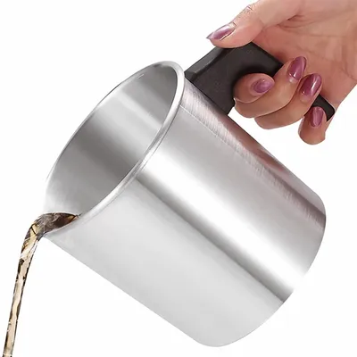Imagen del producto de Recipiente para velas de 1,2 litros - Recipiente de metal - Para fundir cera - Fabricación de velas - Fabricación de jabones - Incluye cera perfumada - Fundidor de cera