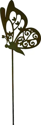 Produktbild von Rostikal Schmetterling Gartenstecker 50 cm Gartendeko Vintage Rost Deko Balkon Blumenstecker