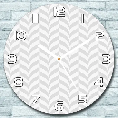 Produktbild von Wanduhr aus Glas Rund fi 30 Geometrisch Muster Quarz Deko Schlafzimmer Büro