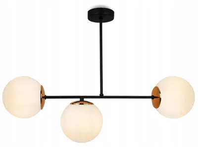 Obrázek produktu pro Závěsné svítidlo Loft Elegant s bílými skleněnými koulemi – moderní závěsná lampa, lustr, stropní svítidlo do obývacího pokoje a jídelny