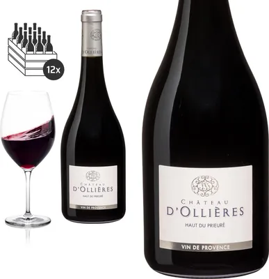 Produktbild von 12er Karton 2020 Côteaux Varois en Provence rouge HAUT DU PRIEURE von Château d'Ollières - Rotwein