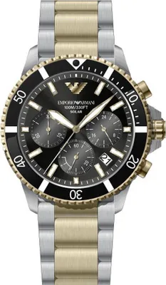 Obrázek produktu pro Pánské hodinky EMPORIO ARMANI AR11680, sportovní, zlaté barvy.
