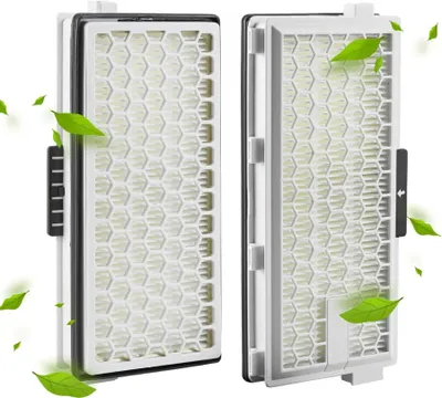 Produktbild von 2 Stücke Hepa Airclean Plus 50 Filters Weiß für Miele Complete C3 Powerline, S8340 Staubsaugerfilter, Air Clean Sf-Ha 50 für Complete C2 C3 Compact C1 C2, für S4000, S5000, S6000 & S8000 | Für Miele Haushaltsstaubsauger