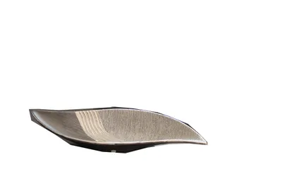 Produktbild von GILDE exklusive Dekoschale grau silber mit Relifierung, 16,5x49,5x6 cm