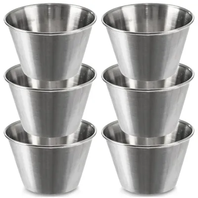 Obrázok produktu pre Orion | Misky na dipy sada 6 ks 240 ml - Ø 9,5 cm - Nerezová oceľ - Vhodné do umývačky