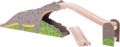 Produktbild von BigJigs Holz Dinosaurier Brücke - Bronto Riser Eisenbahn Zubehör