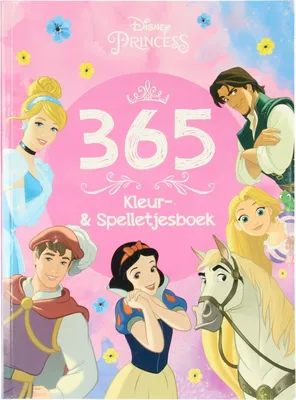 Obrázok produktu pre 365 omaľovánok a hier, princezná, disney, kniha aktivít, kniha na dovolenku