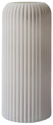 Obrázek produktu pro HowHomely Váza, dekorativní, stolní váza, skleněná váza, váza na květiny, tmavě béžová, 20 cm, s reliéfním vzorem