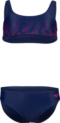 Produktbild von Arena Girls' Bikini Top Graphic Navy Navy 140