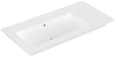 Produktbild von V&B Möbelwaschtisch VENTICELLO 100x50cm, o. HL, m ÜL, li, weiß C-plus