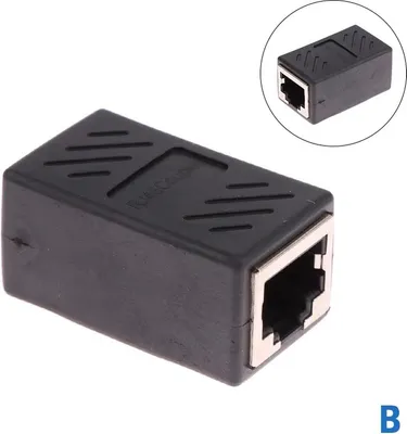 Productafbeelding van CHPN – Connectoren voor internetkabels – Ethernet-verlengkabelconnector – Zwart – Geschikt voor 1 kabel – RJ45 naar RJ45 – 1 stuk – Netwerkadapter – Zwart