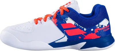 Produktbild von Babolat Pulsion Indoor Tennis Tennisschuhe Sportschuhe Hallenschuhe Kinderschuhe weiß/blau/rot 33S20766-1044, Schuhgröße:37 EU