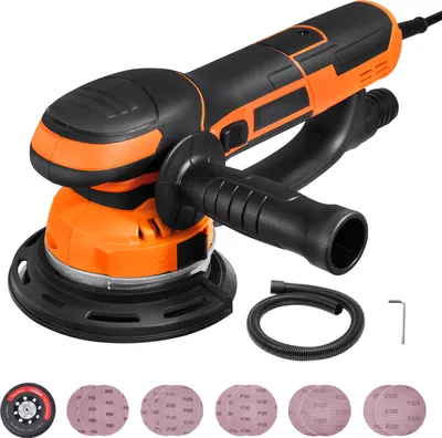Immagine prodotto di Mola eccentrica a doppia funzione SucceBuy da 6 pollici, 850 Watt, velocità di rotazione 7400 giri/min, con attacco per l'aspirazione della polvere