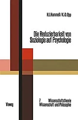 Obrázok produktu pre Die Reduzierbarkeit von Soziologie auf Psychologie